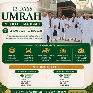 12 Days Umrah (Direct Mekkah) [28 NOV 2026 - 09 DEC 2026]