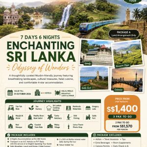 7 Days 6 Nights Sri Lanka Enchanting (Package A) [valid till 31st Oct 2026]