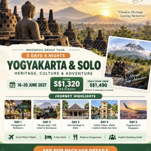 5 Days 4 Nights Yogjakarta Solo [16 jun - 20 Jun 2027]
