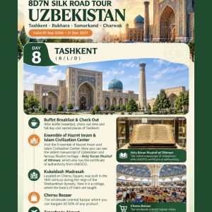 8 Days 7 Nights Silk Road Tour, Uzbekistan [valid 01 Sep 2026 - 31 Dec 2027] - Image 7
