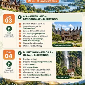 6 Days 5 Nights Explore Alahan Panjang, Bukit Tinggi, Padang [23 Nov - 28Nov 2026] - Image 3